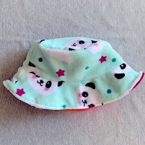 Panda Coral Fleece Bucket Hat